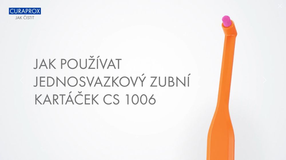 Jak používat jednosvazkový zubní kartáček CS 1006